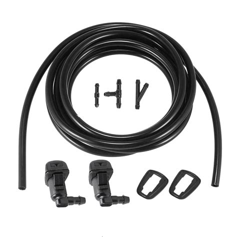 Ensun 8E5Z17603A 2 Pcs Windshield Washer Nozzle + 1 Hose + 3 Connector ...