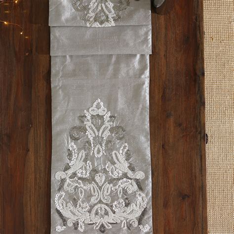 Table Runner - Silver Hand Beaded – Revive Home