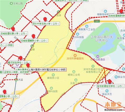 2019年福田区公办小学初中学区划分图（含地段代码）- 深圳本地宝