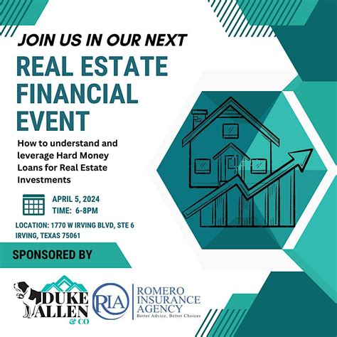 REAL ESTATE FINANCIAL EVENT, ROMERO INSURANCE AGENCY, Irving, 2 April ...