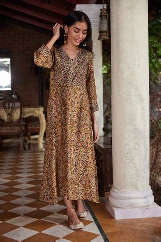 Buy Kalamkari Fabric Ethnic Dresses for Women | Vishnu Store