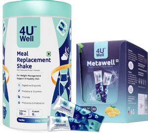 4UWell Meal Replacement Shake with Metawell | Gut Health | Prebiotics ...