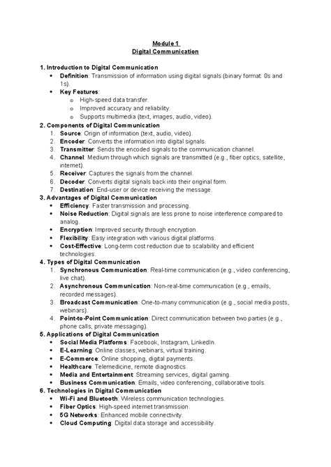 Business communication - Module 1 Digital Communication Introduction to ...