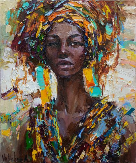 African woman portrait Original oil painting by Anastasiya Valiulina ...