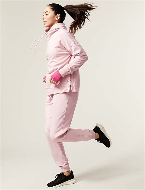 Buy Fleece Cuffed High Waisted Relaxed Joggers at Marks & Spencer