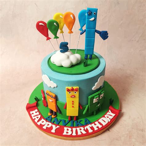 Numberblocks Cake | Numberblock 5 Cake | Numberblocks Birthday Cake ...