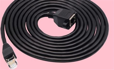 KNEUTRIX 50 Cm : 8 Pin RJ45 Cable Male to Female Screw Panel Mount ...
