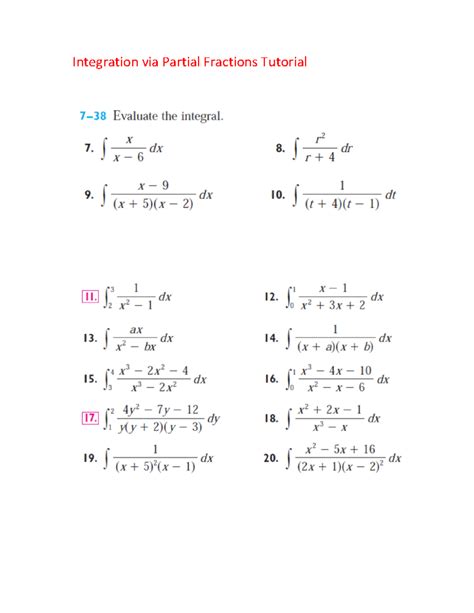 Integration of Partial fractions 2 - EMTA201 - Integration via Partial ...