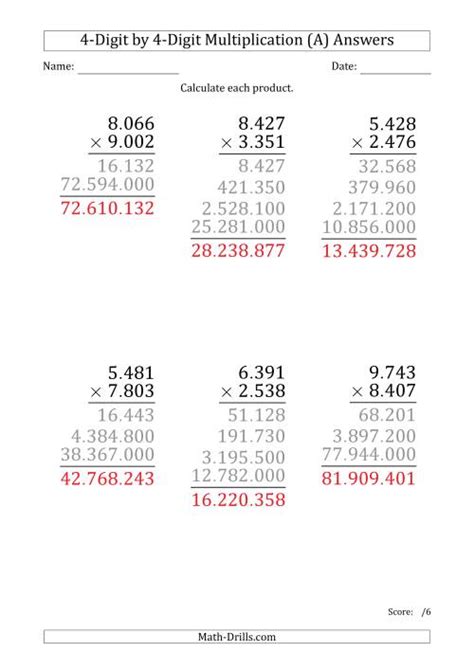 How to Do 4 Digit Multiplication 的图像结果