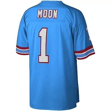 Men's Mitchell & Ness Warren Moon Light Blue Houston Oilers Legacy ...