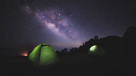 Download wallpaper 3840x2160 tent, night, starry sky, dark 4k uhd 16:9 ...