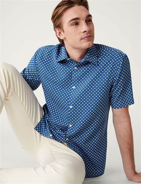 Buy Geometric Print Shirt at Marks & Spencer