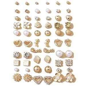 Shining Diva Fashion 30 Pairs Earrings Combo Set Latest Stylish Crystal ...