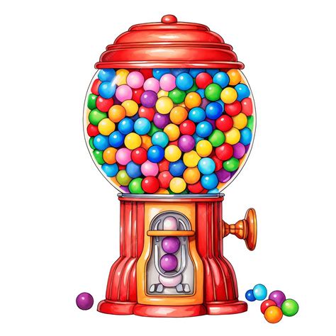 Premium Photo | Beautiful Gumball machine clipart illustration
