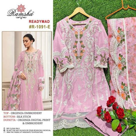 Ramsha R 1091 Nx Organza Ready Made Pakistani Collection