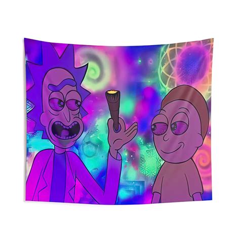 Rick And Morty Get High Weed Tapestry - Kaiteez
