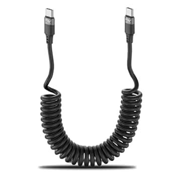 Wayona USB C to USB C 100W Charger Cable for Car Fast Charging Coiled ...