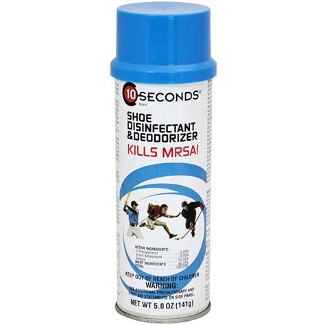 10 Seconds Bactericidal Shoe Disinfectant and Deodorizer Spray - 5 oz ...