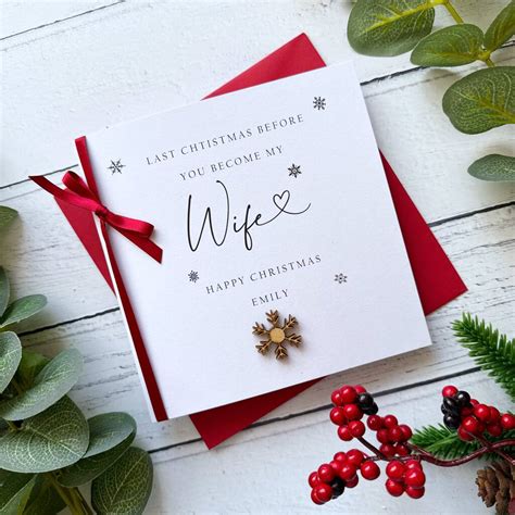 Fiancée Christmas Card, Wife To Be By Little Sentiments