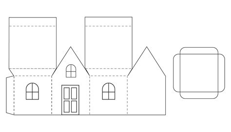 Paper House Template - 20 Free PDF Printables | Printablee | Paper ...