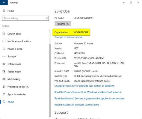 Image result for Computer Name Domain and Workgroup Settings