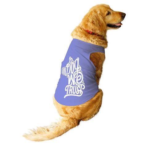 Ruse In Dog We Trust Printed Tank Top for Dogs | Zigly