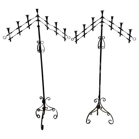 Pair of Large Floor Standing Brass Candelabras, circa 1860 at 1stDibs ...