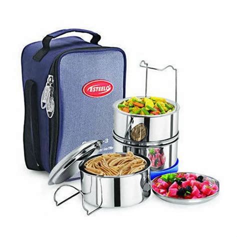 SS Insulated Hot Lunch Pack - Esteelo X-3 Stainless Steel Insulated ...