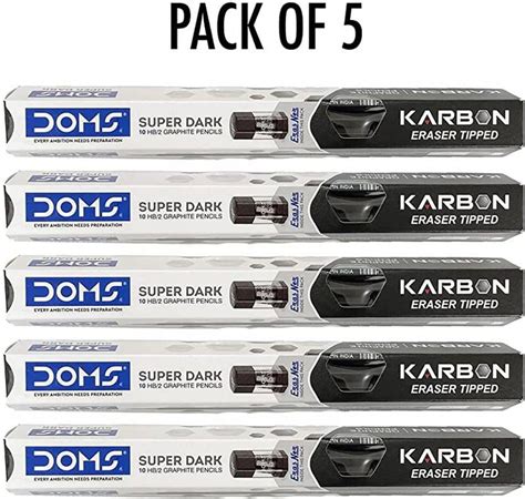 Flipkart.com | DOMS Karbon Eraser Tipped Super Dark Pencil Pencil ...