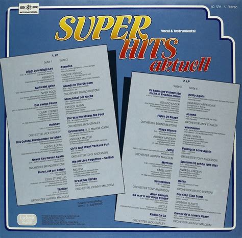 Super Hits aktuell. Vocal & Instrumental – Bertelsmann Vinyl Collection