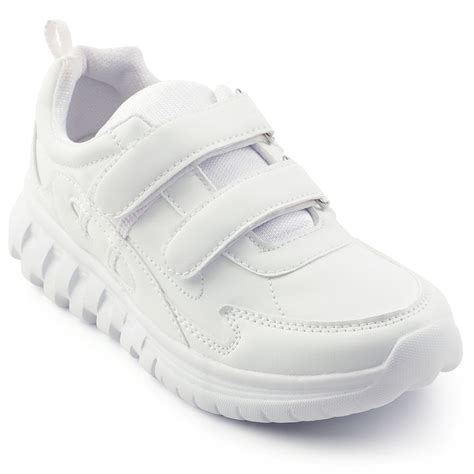 Buy Force 10 White Velcro Uniform School Shoes For Kids 9906-02T-V By ...