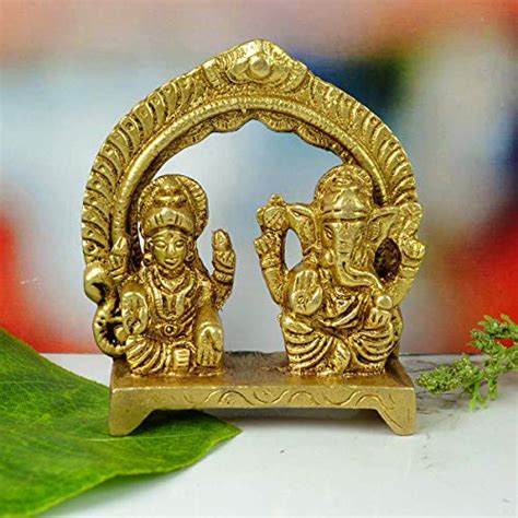 Buy Reiki Crystal Products Brass Ganesh Lakshmi Idol | Pital Ganesha ...
