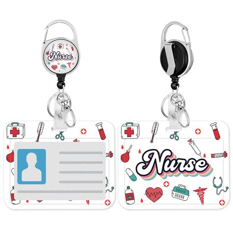 Amazon.com : Nurse ID Badge Holder with Clip Horizontal Badge Holder ...