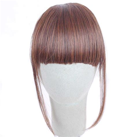 Buy Womens Cute Short Neat Bangs Clip On Front Neat Fringe Clip In Hair ...