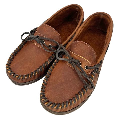 Men's Extra Wide Fit Brown Genuine Leather Driving Outdoor Moccasins ...