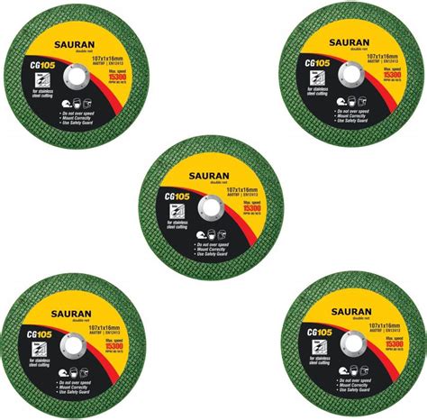 Sauran Pack of 5 iron cutting blades, Cut Off Wheels, 4-Inch Metal ...