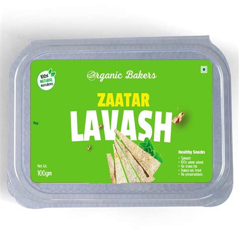 Organic Bakers Zaatar Lavash | 100% whole wheat | Crackers | Baked Not ...