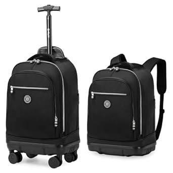 Buy Hlrmsat Rolling Backpack with Detachable Wheels 18 inch Wheeled ...