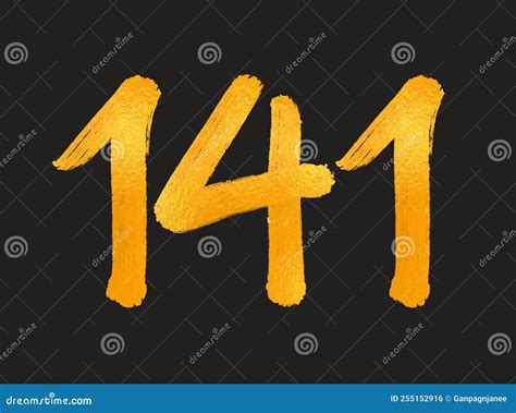141 Number Logo Vector Illustration, 141 Years Anniversary Celebration ...