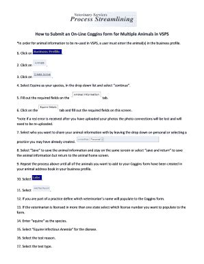 Fillable Online cvm umn How to Create an On-Line Coggins form in VSPS ...