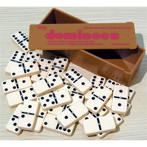 Double Six Dominoes with Spinners Set
