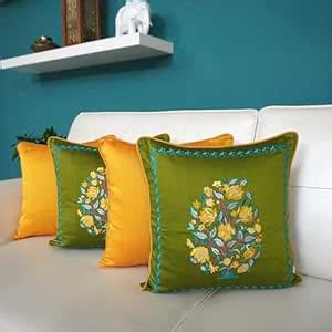 Buy TARA- Sparkling Homes Embroidered Cushion Covers 16 x 16 inch with ...