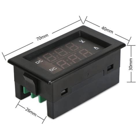 DROK® DC 4.5-100V 20A Dual Display Digital Multimeter, 0.39" LED ...