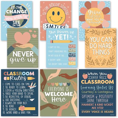 Buy 9 Colorful Classroom Decor Signs - Welcome Sign For Classroom ...
