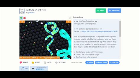 Image result for How to Make Slither.io On Scratch Griffpatch