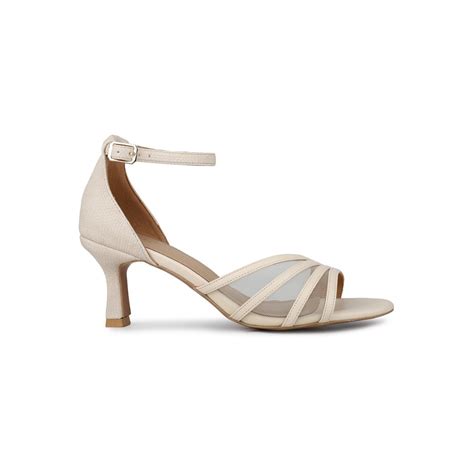Buy Inc.5 Womens Cream Party Wear Transparent Round Toe Heels Online