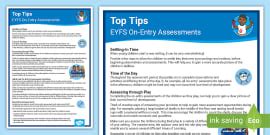 EYFS On-Entry Baseline Assessment Observation Prompts