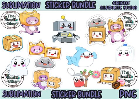 Youtuber PNG Bundle 10 PNG Files Lankybox Characters Foxy - Etsy India