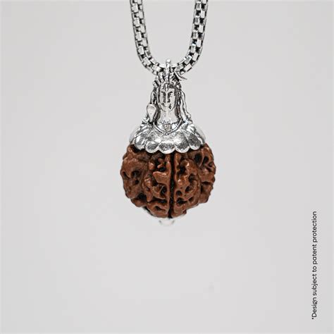 Adiyogi Pendant (4 Mukhi Nepali Rudraksha) – Prinjal Jewels