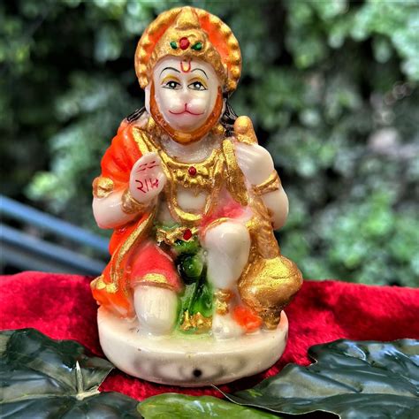 Buy The Himalayan River Orange Hanuman Ji Orange Hanuman Ji for Car ...